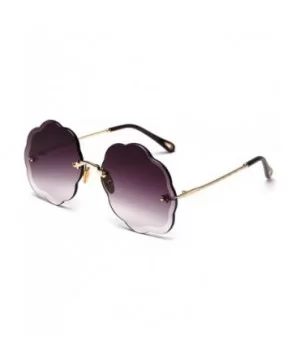 Fashion Sunglasses Gradient Cutting Glasses - Purple&brown - CM18UEXQCL7 $7.57 Rimless