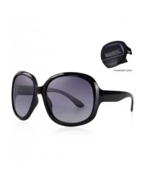 DESIGN Women Retro Polarized Sunglasses Lady Driving Sun Glasses 100% C01 Black - C03 Purple - CX18XEC5ZNM $10.56 Oversized