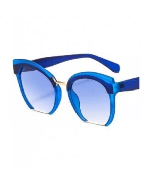 Fashion Cat Eye Sunglasses Women Retro Transparent Frame Brand - C - CK18RLYYM68 $5.26 Oversized