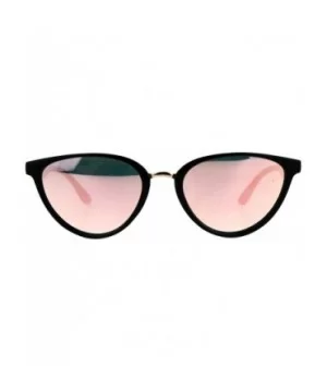 Womens Sunglasses Designer Fashion Triangular Oval Mirror Lens UV 400 - Black (Pink Mirror) - CH18DNU6L7N $7.21 Oval