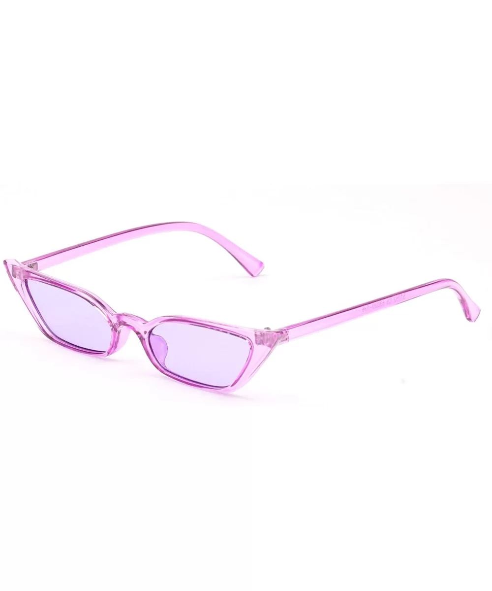 Rock a fashionable trend with these small high pointed cat-eye Sunglasses - Purple - C418WQ6YKR5 $16.73 Goggle