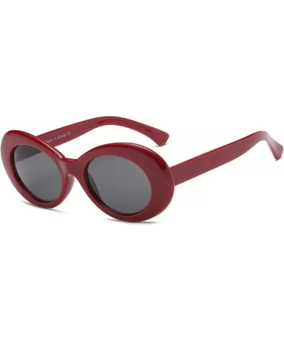 Sport an edgy look with these oval women Sunglasses - Maroon - CA18WR9T00O $21.16 Oval