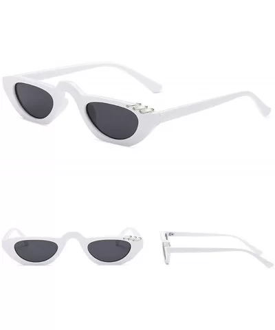 Women Man Fashion Vintage Small Frame Sunglasses Unisex Retro Polarized Eyewear - E - CB18TKUMGD5 $5.26 Sport