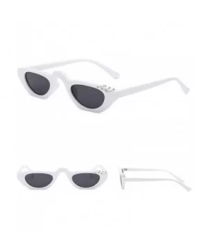 Women Man Fashion Vintage Small Frame Sunglasses Unisex Retro Polarized Eyewear - E - CB18TKUMGD5 $5.26 Sport