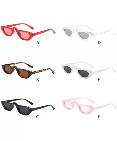 Women Man Fashion Vintage Small Frame Sunglasses Unisex Retro Polarized Eyewear - E - CB18TKUMGD5 $5.26 Sport