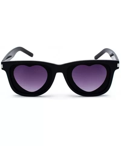 Square Glasses Heart-Shaped Lens Sunglasses Women Stylish Love Eyeglasses - Black - CG18SC4IAWN $7.69 Rectangular