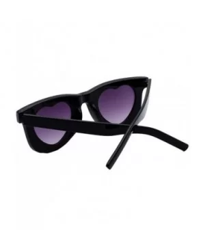 Square Glasses Heart-Shaped Lens Sunglasses Women Stylish Love Eyeglasses - Black - CG18SC4IAWN $7.69 Rectangular