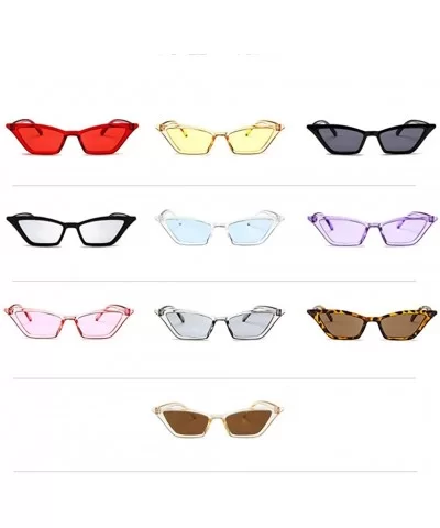 Women Polarized Sunglasses Mirrored Lens Fashion Cat Eye Goggle Eyewear Sunglasses - White - C518TQWK8LA $3.35 Square