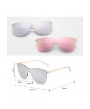 Rimless Mirrored Sunglasses One Piece Frameless Eyeglasses Men Women - 2 Pack (Mirror Silver & Polarized Pink) - C218G46N7AG ...