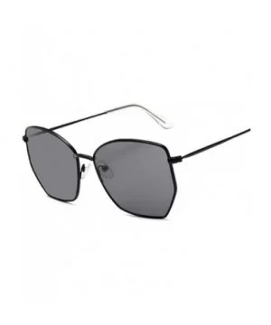 Cat Eye Sunglasses Women Classic Flat Lens Clear Sun Glasses Female Male Retro Small Metal Frame Square - CM198XNQUQI $8.99 C...