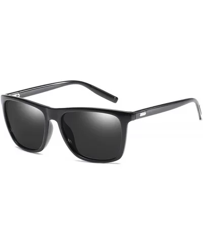 Polarized Mens Sunglasses Driving Sun Glasses Brand Design - Matte Black - C219850GMDZ $11.32 Oversized