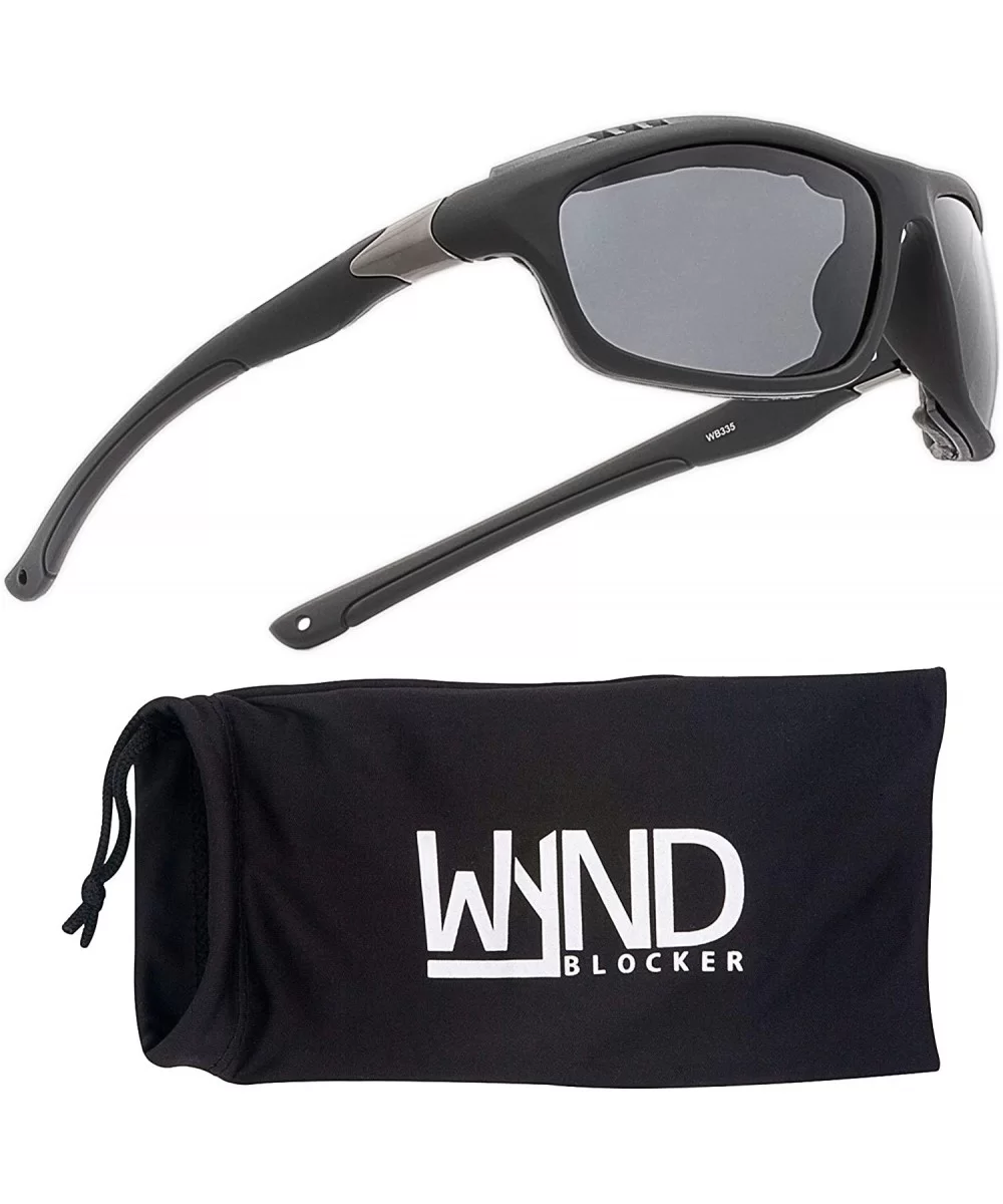 Airdam Sunglasses Motorcycle Riding- Driving- Fishing- Boating Wrap - Black - Smoke - CD196MW6O33 $16.19 Sport