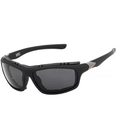 Airdam Sunglasses Motorcycle Riding- Driving- Fishing- Boating Wrap - Black - Smoke - CD196MW6O33 $16.19 Sport