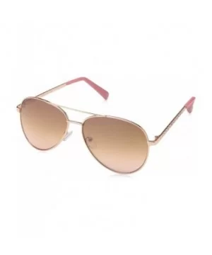 Women's LD265 Aviator-Style Sunglasses with 100% UV Protection - 58 mm - Rose Gold & Rose - CN18O30WK9D $39.10 Aviator