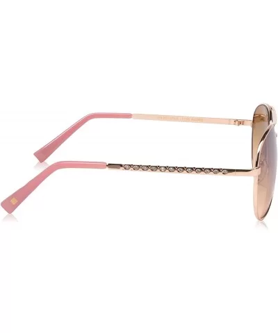 Women's LD265 Aviator-Style Sunglasses with 100% UV Protection - 58 mm - Rose Gold & Rose - CN18O30WK9D $39.10 Aviator