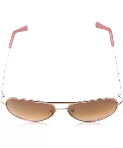 Women's LD265 Aviator-Style Sunglasses with 100% UV Protection - 58 mm - Rose Gold & Rose - CN18O30WK9D $39.10 Aviator