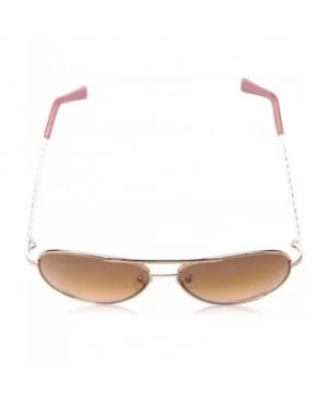 Women's LD265 Aviator-Style Sunglasses with 100% UV Protection - 58 mm - Rose Gold & Rose - CN18O30WK9D $39.10 Aviator