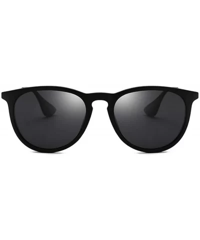 Vintage Classic Sunglases Men Cat Eye Sunglasses Women Luxury Brand Sun Glasses Mens Designer - Bright Black - C8197A2C8HI $3...