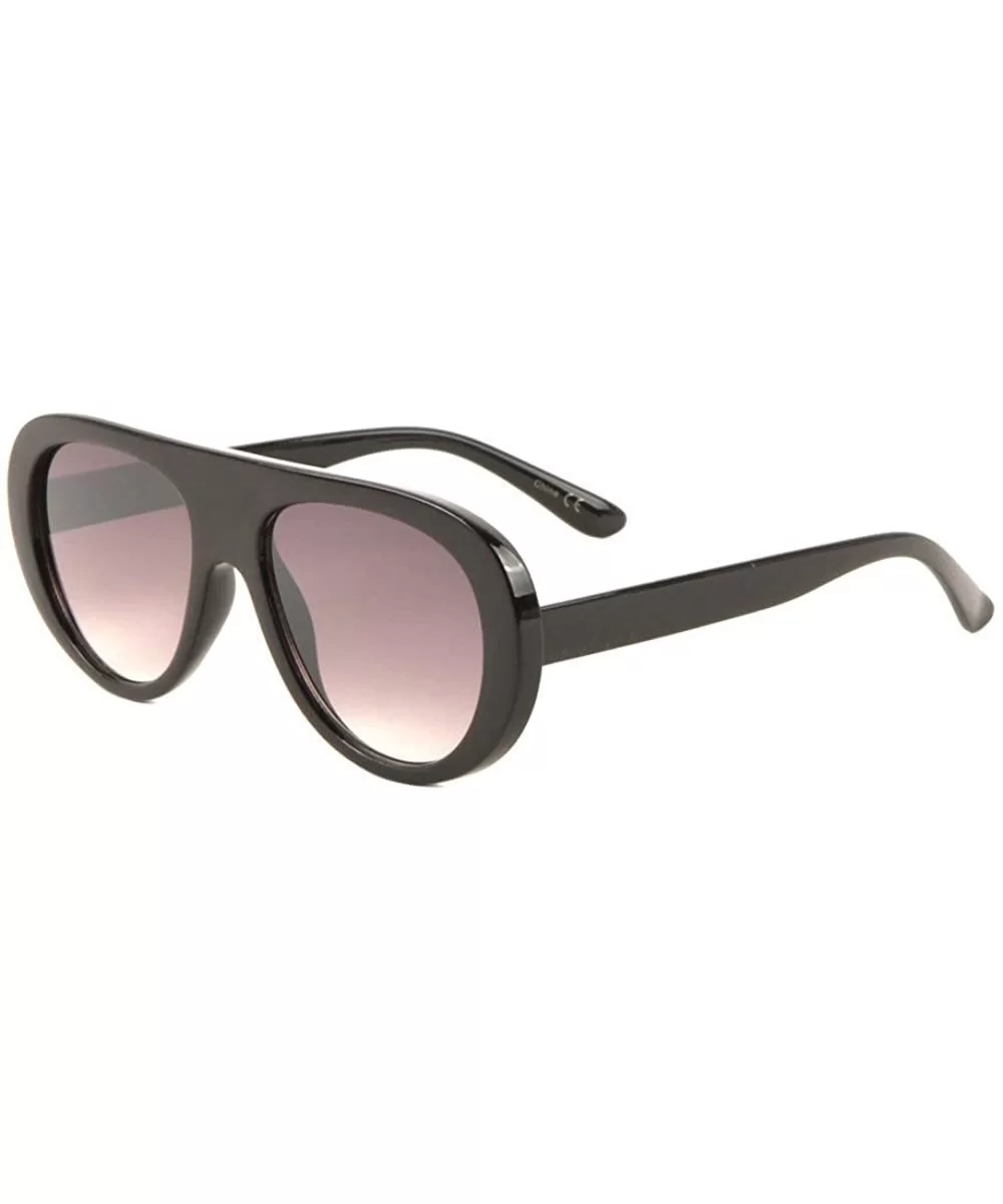 Go Go Womens Retro Thick Bold Plastic Frame Sunglasses - Black Frame - CH18DTKXU5Q $9.43 Oversized