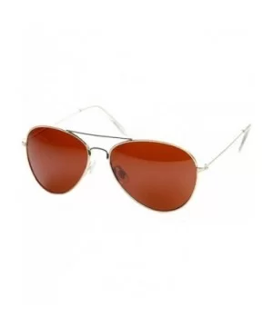 Aviator Metal Frame Sunglasses Classic Style - Gold- Amber Blue Block - CB17Y7HZWHR $6.00 Aviator