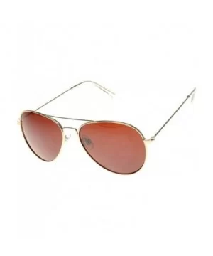 Aviator Metal Frame Sunglasses Classic Style - Gold- Amber Blue Block - CB17Y7HZWHR $6.00 Aviator