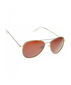 Aviator Metal Frame Sunglasses Classic Style - Gold- Amber Blue Block - CB17Y7HZWHR $6.00 Aviator