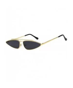 Vintage Sunglasses for women Resin UV400 Sun glasses - Gold Frame Gray Lens - CK18SAS0W2R $9.33 Sport