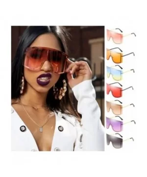 Oversized Square Sunglasses for Women Fashion Rimless Frame Candy Color Eyewear Transparent Glasses - E - CD18UU0ECD2 $7.24 S...