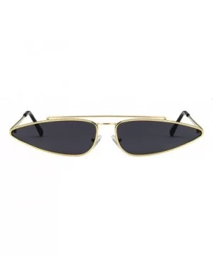 Vintage Sunglasses for women Resin UV400 Sun glasses - Gold Frame Gray Lens - CK18SAS0W2R $9.33 Sport