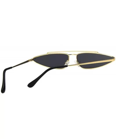 Vintage Sunglasses for women Resin UV400 Sun glasses - Gold Frame Gray Lens - CK18SAS0W2R $9.33 Sport