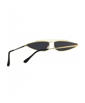 Vintage Sunglasses for women Resin UV400 Sun glasses - Gold Frame Gray Lens - CK18SAS0W2R $9.33 Sport