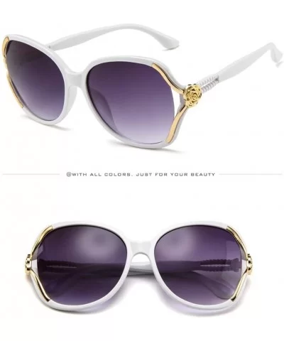 Oversized Sunglasses for Women Rose Big Frame Classic Trendy Vintage Eyewear for Outdoor (E) - E - CJ1902Q87TA $6.09 Square