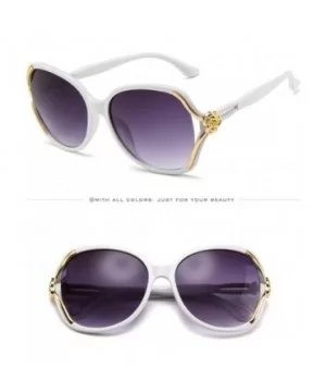 Oversized Sunglasses for Women Rose Big Frame Classic Trendy Vintage Eyewear for Outdoor (E) - E - CJ1902Q87TA $6.09 Square