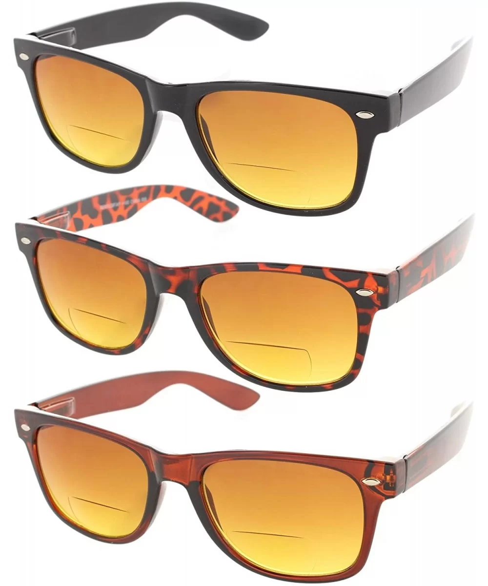 Cabo 3 Pack Trendy Bifocal Sunglasses UV400 Protection - 1 Black-brown - 1 Tortoise - 1 Brown - CN185XIQZWS $11.30 Aviator