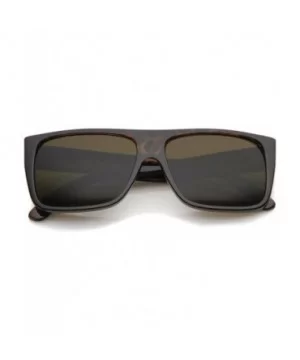 Retro Flat Top Wide Temple Eazy E Style Rectangle Sunglasses 57mm - Tortoise / Brown - CK12MYDMEZM $6.74 Rectangular