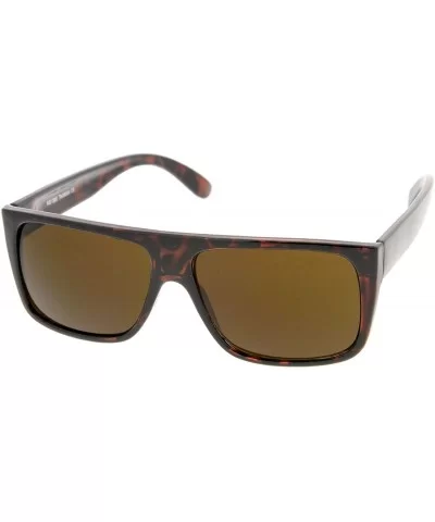 Retro Flat Top Wide Temple Eazy E Style Rectangle Sunglasses 57mm - Tortoise / Brown - CK12MYDMEZM $6.74 Rectangular