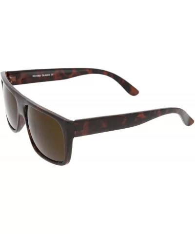 Retro Flat Top Wide Temple Eazy E Style Rectangle Sunglasses 57mm - Tortoise / Brown - CK12MYDMEZM $6.74 Rectangular