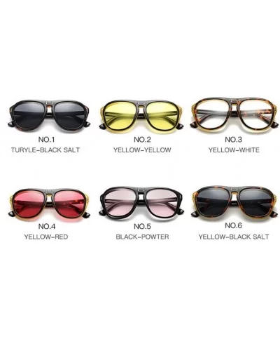 Mens Womens Vintage Flip-up Sun Glasses Boho Chic Gothic Steampunk Lens Mirror Lens Sunglasses Goggles - 2 - CW1803U5EXD $9.9...