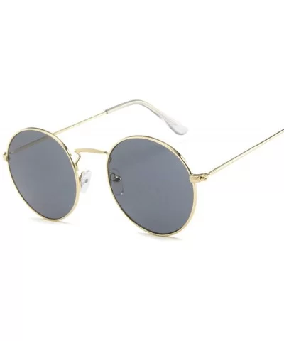 Round Sunglasses Women Brand Designer Sun Glasses Female Fashion Summer Feminino - Silverorange - C7198ZT260N $35.83 Goggle