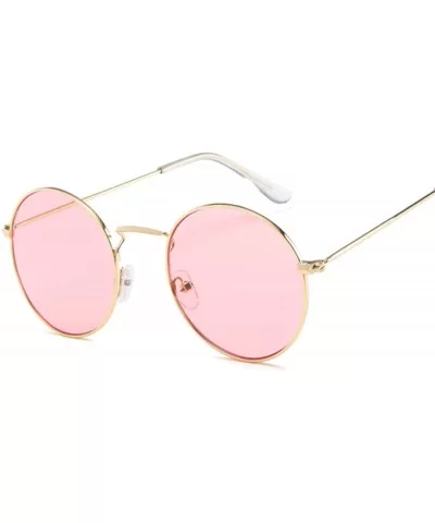 Round Sunglasses Women Brand Designer Sun Glasses Female Fashion Summer Feminino - Silverorange - C7198ZT260N $35.83 Goggle