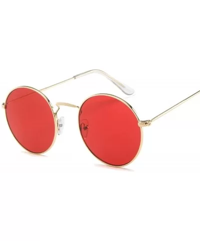 Round Sunglasses Women Brand Designer Sun Glasses Female Fashion Summer Feminino - Silverorange - C7198ZT260N $35.83 Goggle