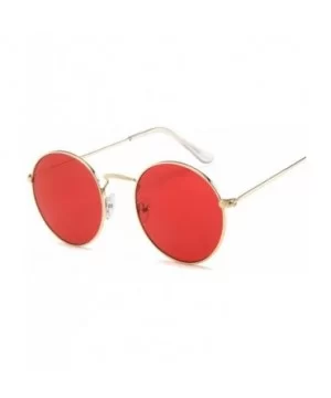 Round Sunglasses Women Brand Designer Sun Glasses Female Fashion Summer Feminino - Silverorange - C7198ZT260N $35.83 Goggle