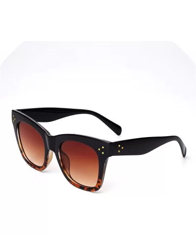 Leopard Printed Vintage Retro Designer Sunglasses Women Black Square Glasses for Men Unisex Eyewears - C08 - C718W5EMA95 $18....