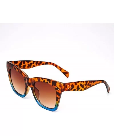 Leopard Printed Vintage Retro Designer Sunglasses Women Black Square Glasses for Men Unisex Eyewears - C08 - C718W5EMA95 $18....