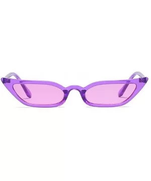 Sexy Women Small Frame Chic Vintage Designer Lady Cat Sunglasses - Purple-purple - CE189N6L7EM $5.79 Square