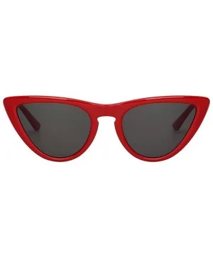 Women Fashion Cateye UV400 Glasses Retro Vintage Sport Sunglasses Eeywear - Red Black - C718C72EOEI $8.05 Sport