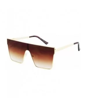 Vintage Oversized Sunglasses Gradient Protection - Brown - CE18X70DHG9 $10.42 Oversized