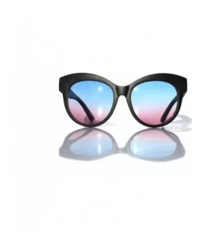 SIMPLE Cat Eye Style Oversized Fashion Sunglasses for Women with Gradient Lens - Violet - CO18Z9T9OUA $5.48 Oversized