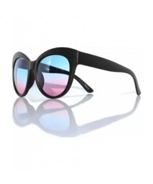 SIMPLE Cat Eye Style Oversized Fashion Sunglasses for Women with Gradient Lens - Violet - CO18Z9T9OUA $5.48 Oversized