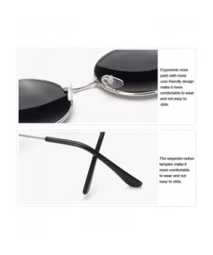 Retro Round Sunglasses Women-Luxury Polarized Shade Glasses-Metal Frame - A - CG1905YK4LM $19.70 Rimless